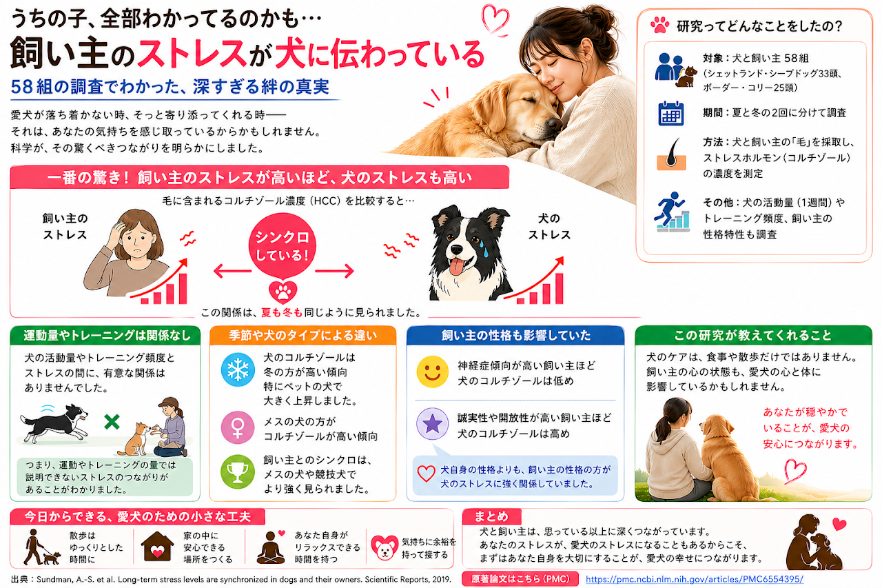 飼い主のストレスが犬に完全シンクロするという衝撃の研究結果