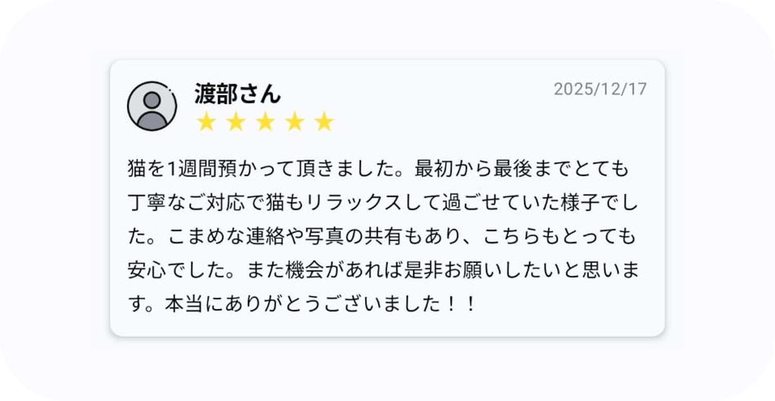 Cosewa ペットシッター 評価