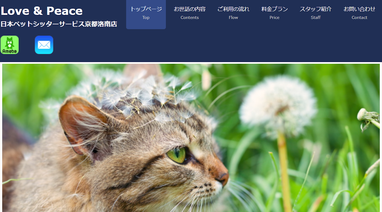 Love & Peace 日本ペットシッタサービス京都洛南店